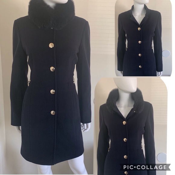 New‎ Woman's Removable Raccoon Fur Collar Coat - Picture 6 of 8